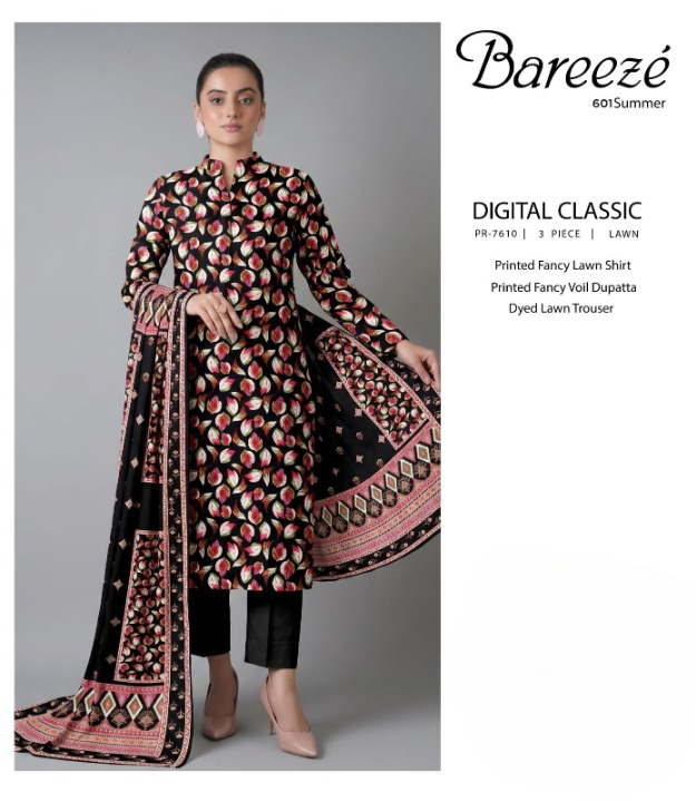 Bareeze 3-Piece Lawn Suit 🌸