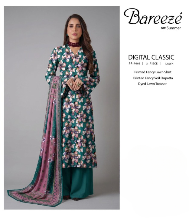Bareeze 3-Piece Lawn Suit 🌸