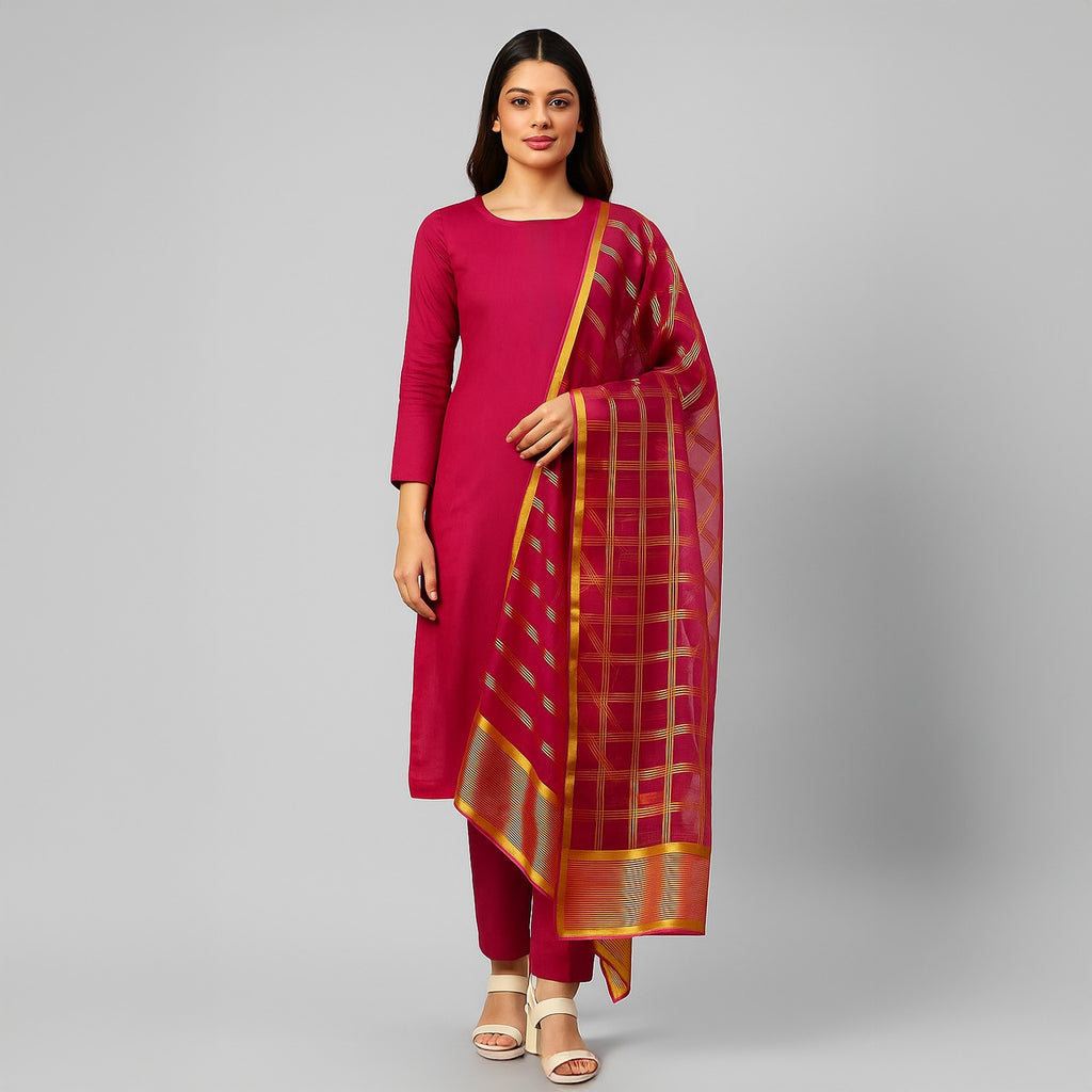 Premium Katan Silk 3 Piece Suit