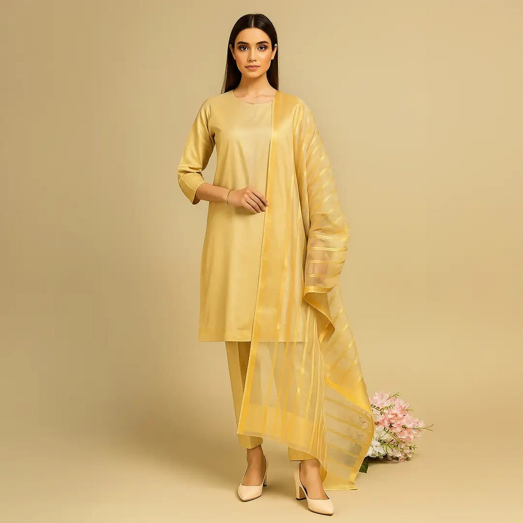 Premium Katan Silk 3 Piece Suit