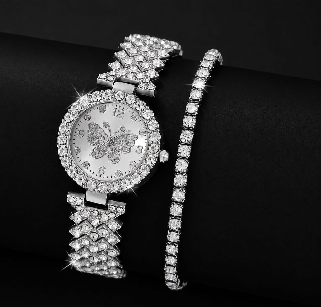 Butterfly Watch & Bracelet Set