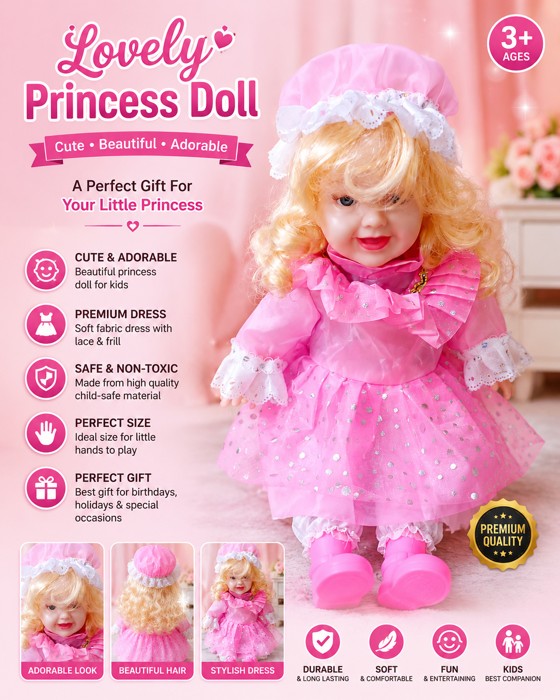 Elegant Princess Doll for Girls