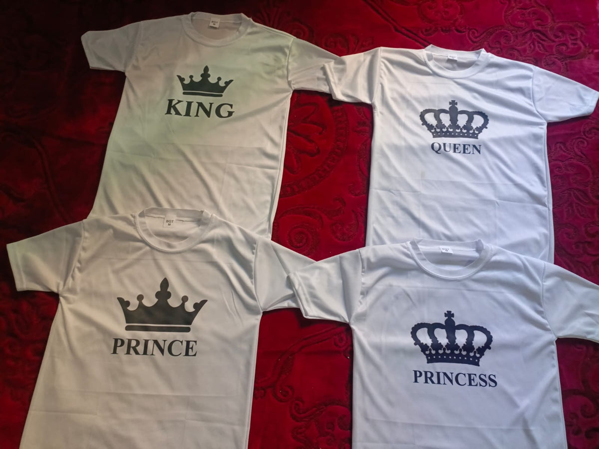 King Queen Family T-Shirt Combo